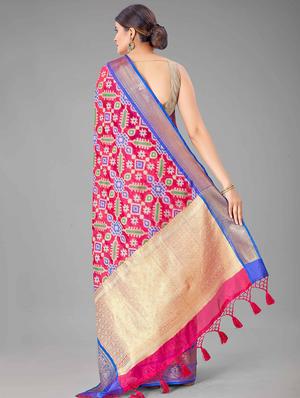 pink art silk kanjivaram saree with blouse - 18028098 - Standard Image - 2
