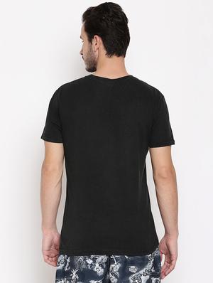black solid t-shirt - 18028114 - Standard Image - 3