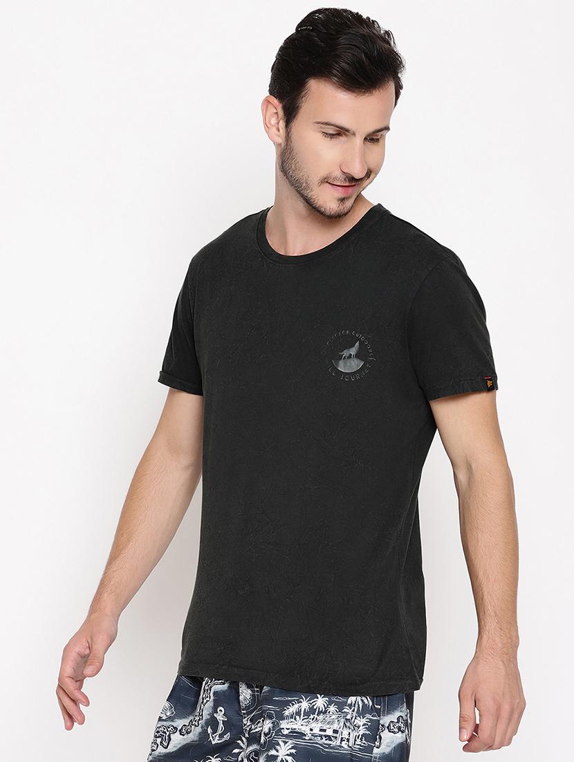 black solid t-shirt - 18028114 - Zoom Image - 2