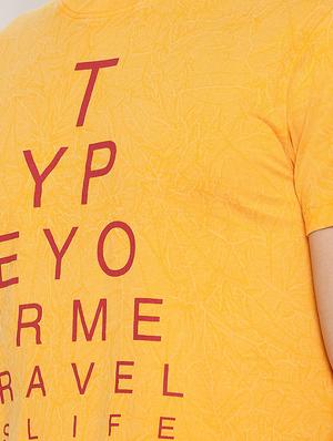 yellow front print t-shirt - 18028119 - Standard Image - 5