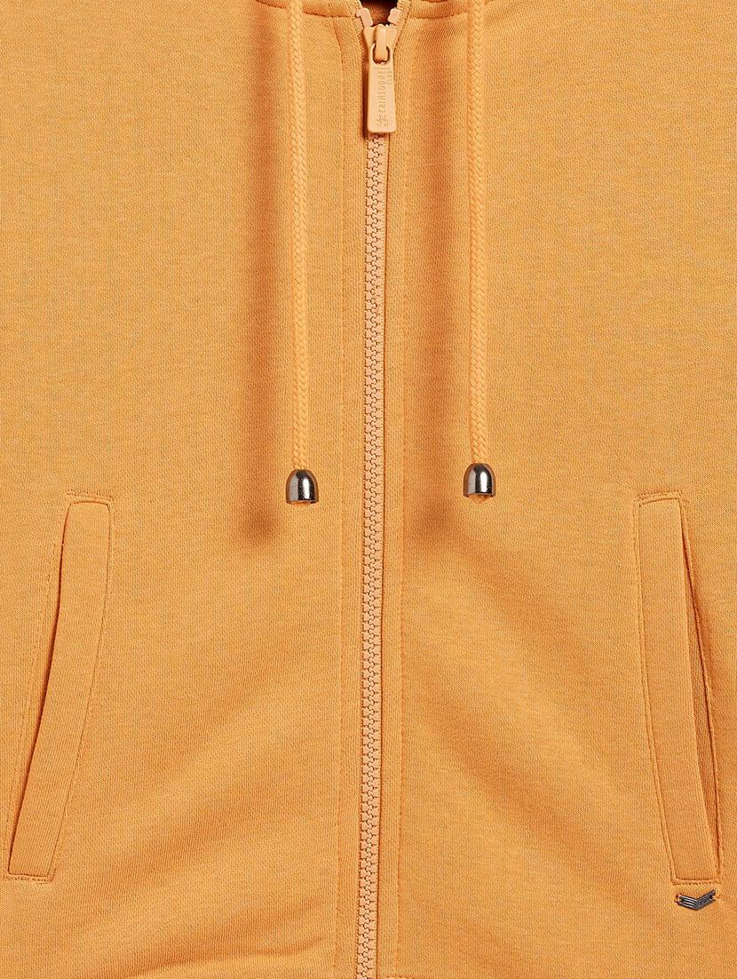 hooded neck solid sweatshirt - 18028671 - Zoom Image - 3