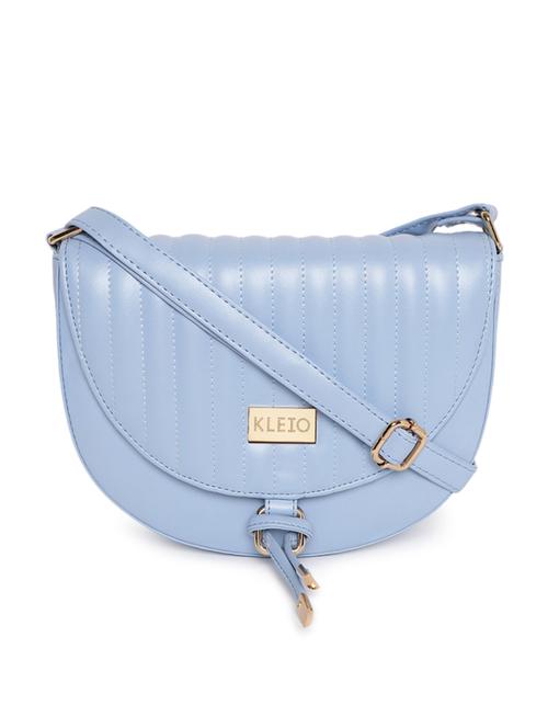 blue leatherette (pu) regular sling bag - 18028905 - Standard Image - 1