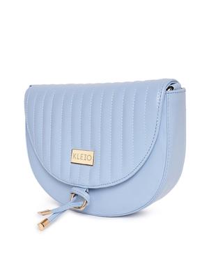 blue leatherette (pu) regular sling bag - 18028905 - Standard Image - 5