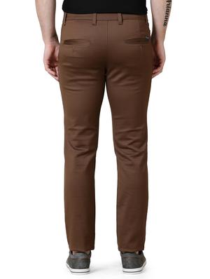 brown solid chinos - 18028914 - Standard Image - 3