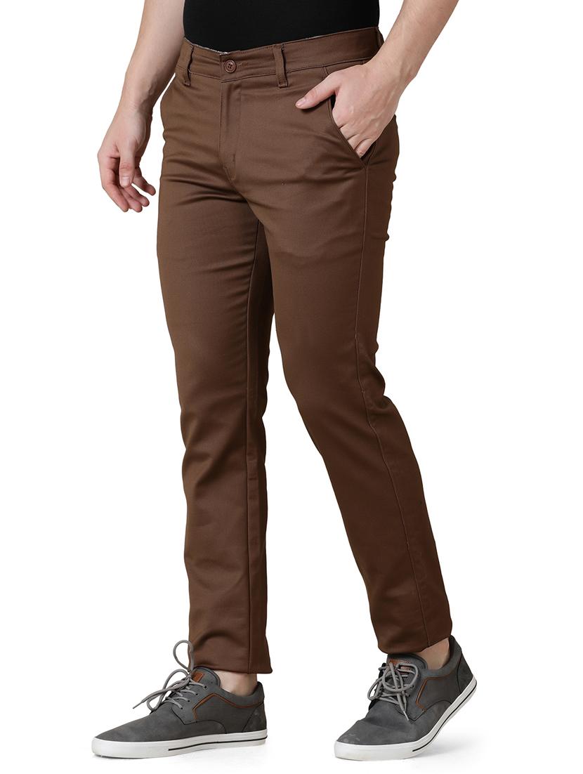 brown solid chinos - 18028914 - Zoom Image - 2