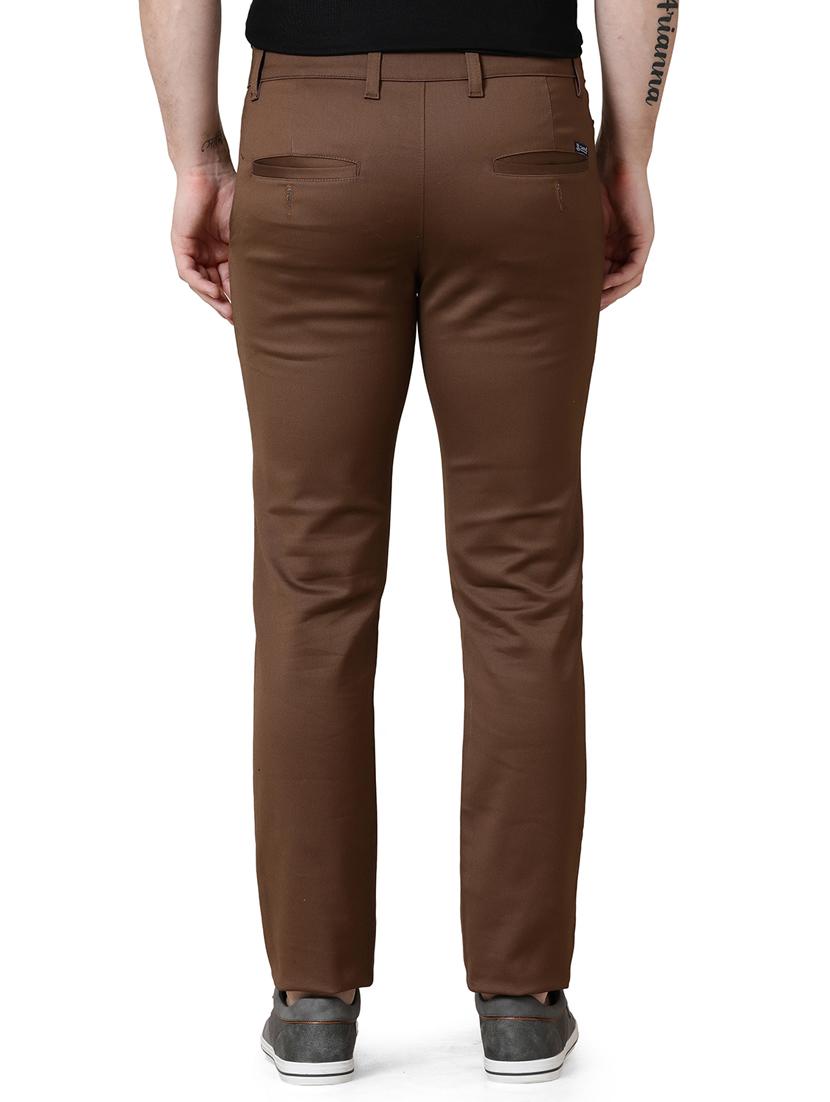 brown solid chinos - 18028914 - Zoom Image - 3
