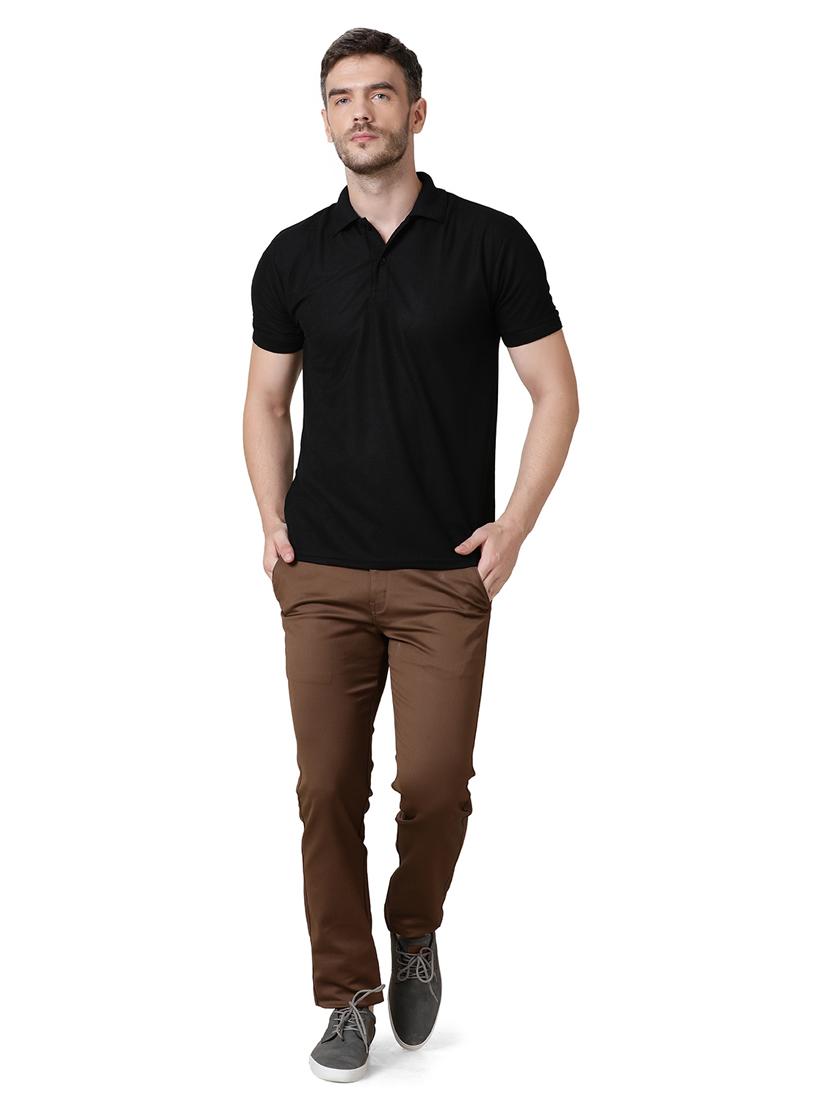 brown solid chinos - 18028914 - Zoom Image - 4