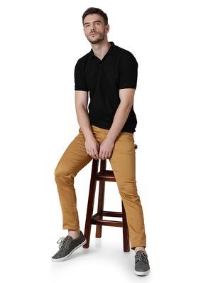 brown textured chinos - 18028915 - Standard Image - 4