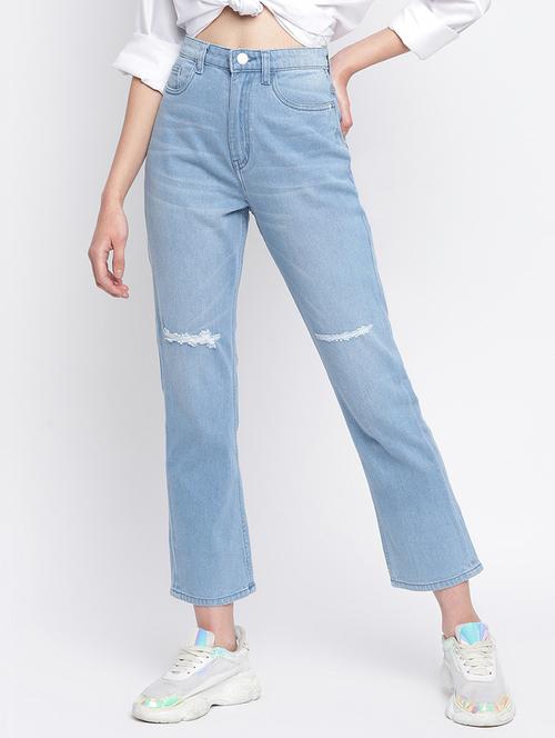 high rise stone washed jean - 18029123 - Standard Image - 1