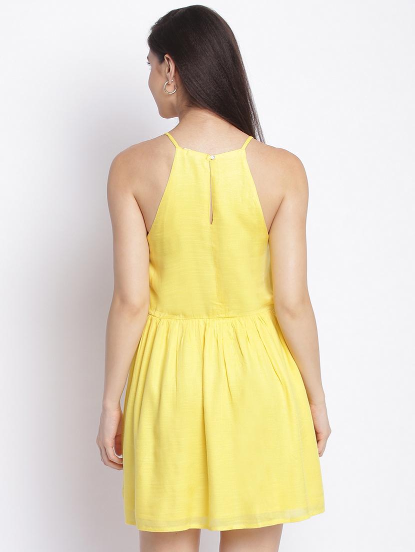 embroidered detail fit & flare dress - 18029285 - Zoom Image - 3