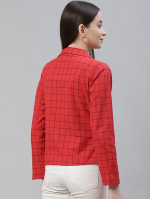 lapel neck checkered formal blazer - 18029739 - Standard Image - 3