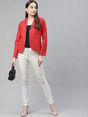 lapel neck checkered formal blazer - 18029739 - Standard Image - 4