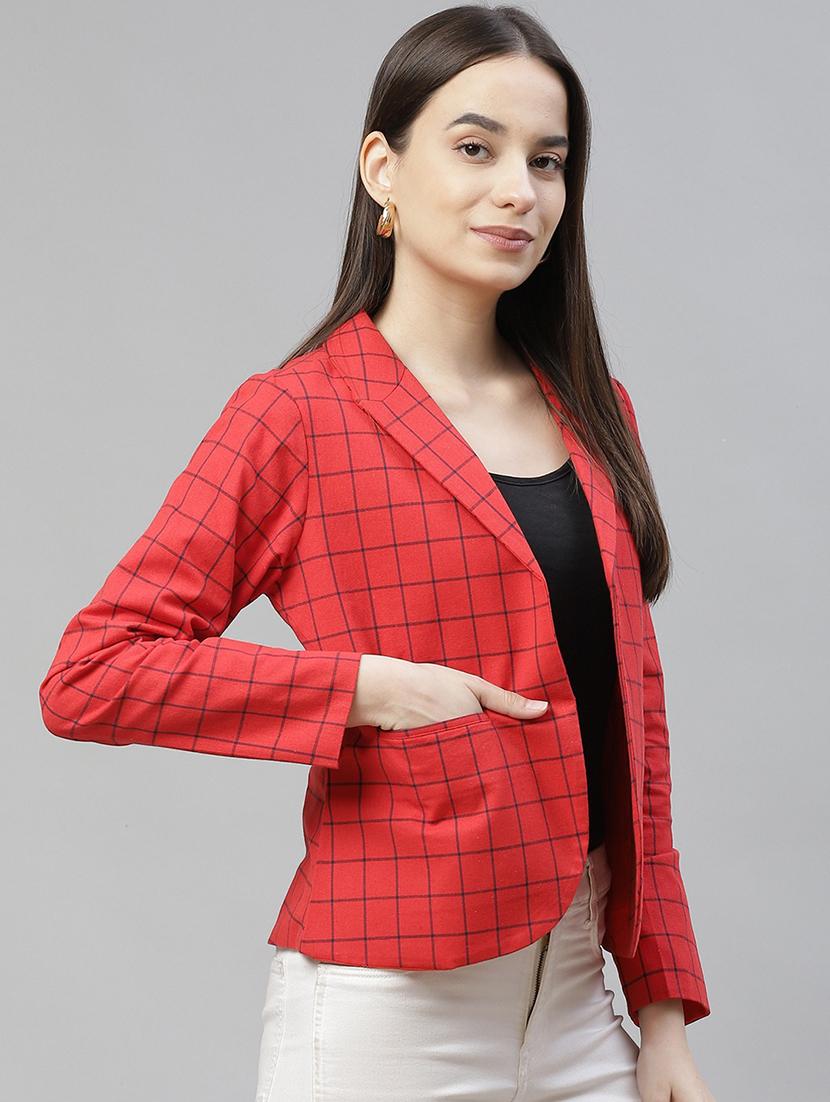 lapel neck checkered formal blazer - 18029739 - Zoom Image - 2