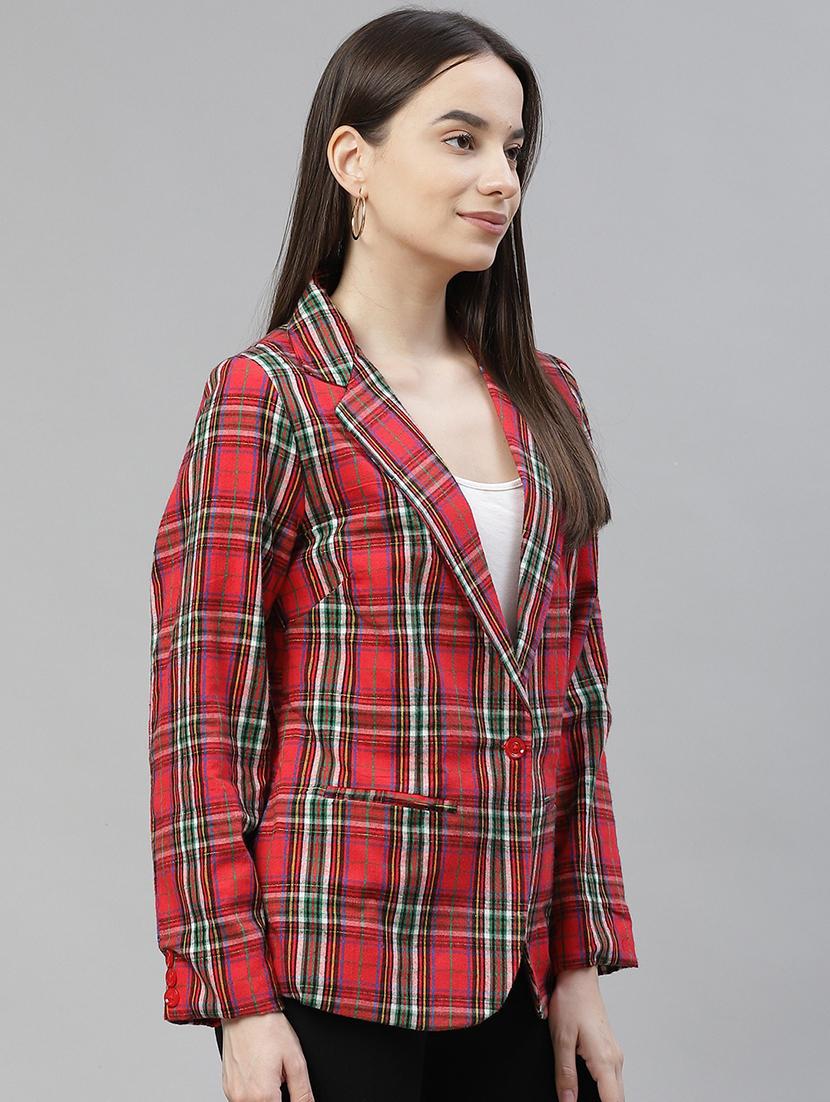 lapel neck checkered formal blazer - 18029741 - Zoom Image - 2