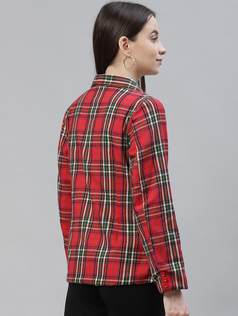 lapel neck checkered formal blazer - 18029741 - Zoom Image - 3