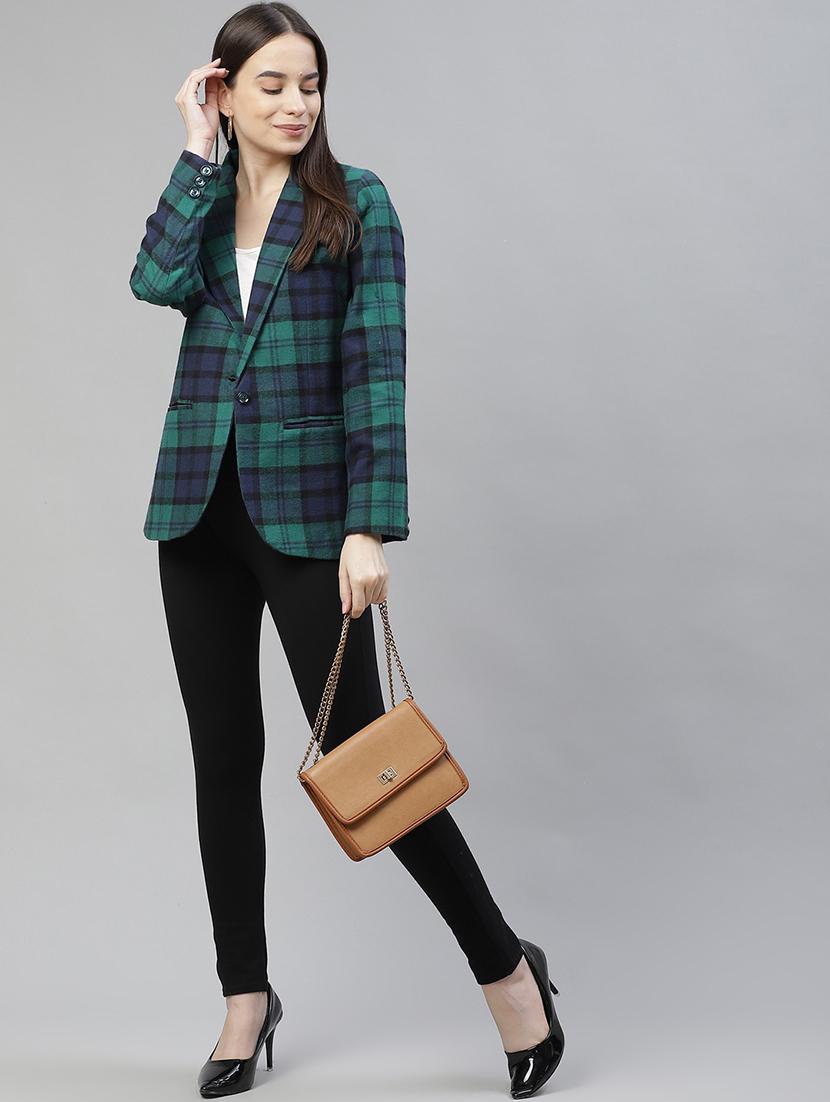 lapel neck checkered formal blazer - 18029742 - Zoom Image - 4