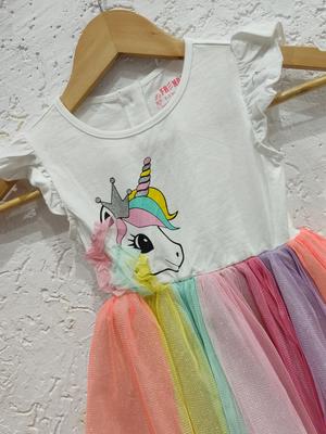 hosery net frock unicon design kids - 18029844 - Standard Image - 3