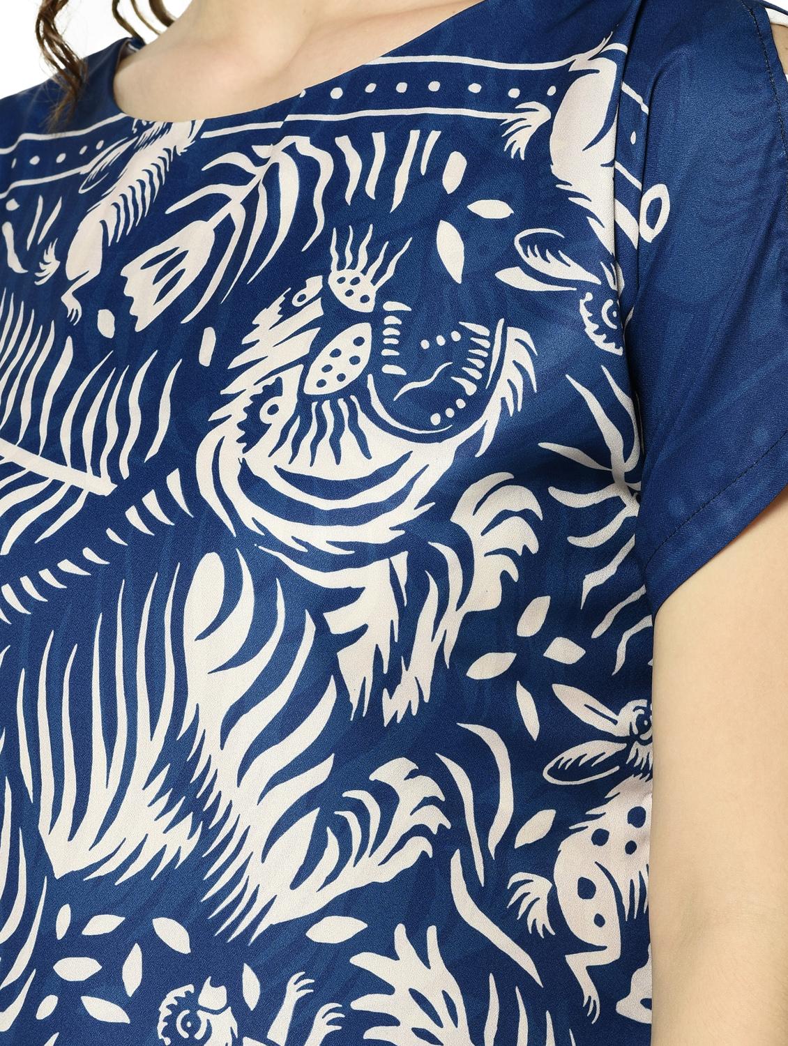 round neck printed top - 18029946 - Zoom Image - 4