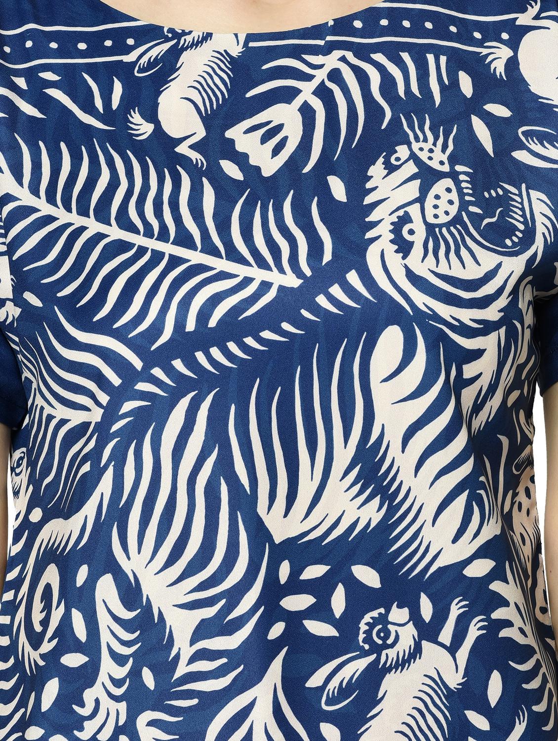 round neck printed top - 18029946 - Zoom Image - 5