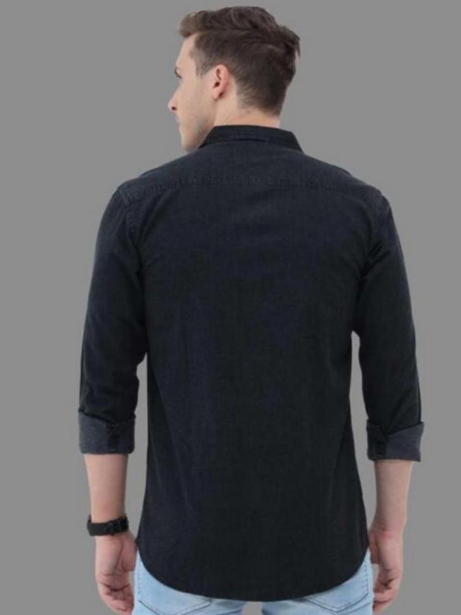 black denim shirt - 18030097 - Zoom Image - 2