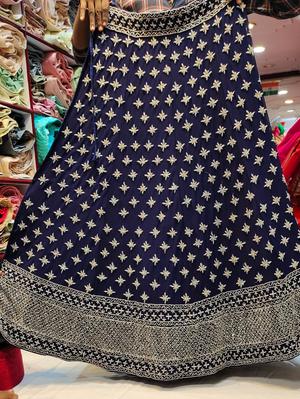 lehenga with blouse designs in linen - 18030456 - Standard Image - 2