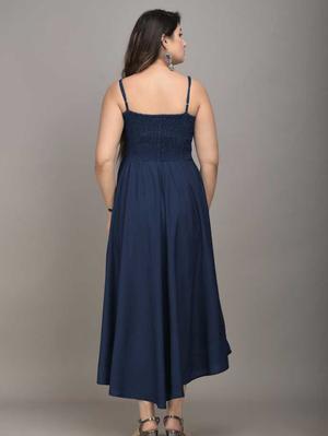 blue party wear fit and flared - 18030458 - Standard Image - 4