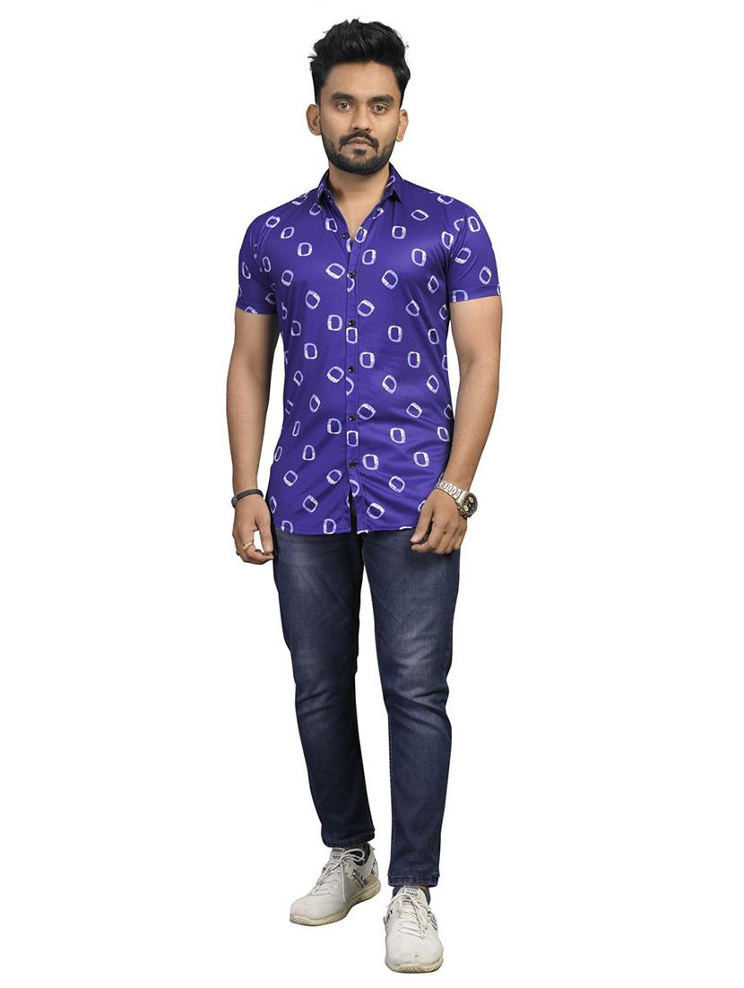 blue printed casual shirt - 18030652 - Zoom Image - 4