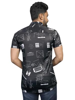 grey printed casual shirt - 18030659 - Standard Image - 3