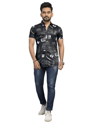 grey printed casual shirt - 18030659 - Standard Image - 4
