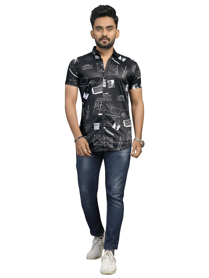 grey printed casual shirt - 18030659 - Zoom Image - 4