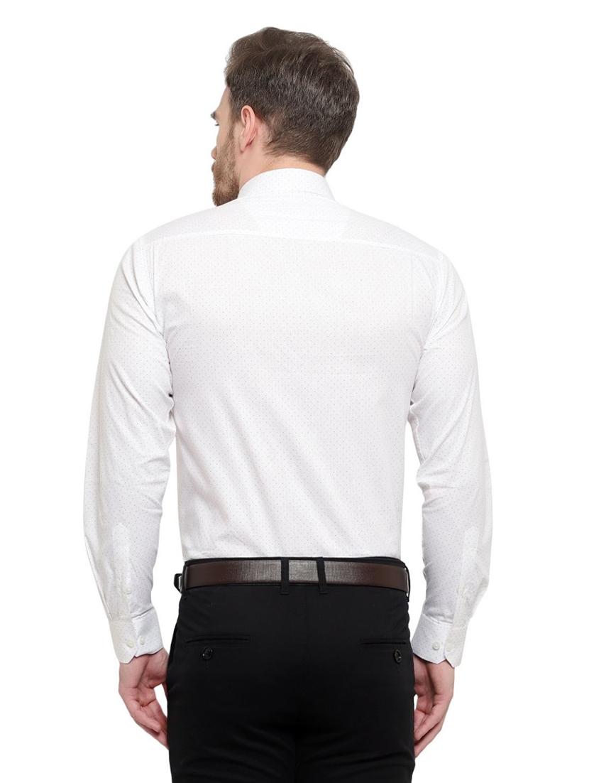 white printed formal shirt - 18030692 - Zoom Image - 3