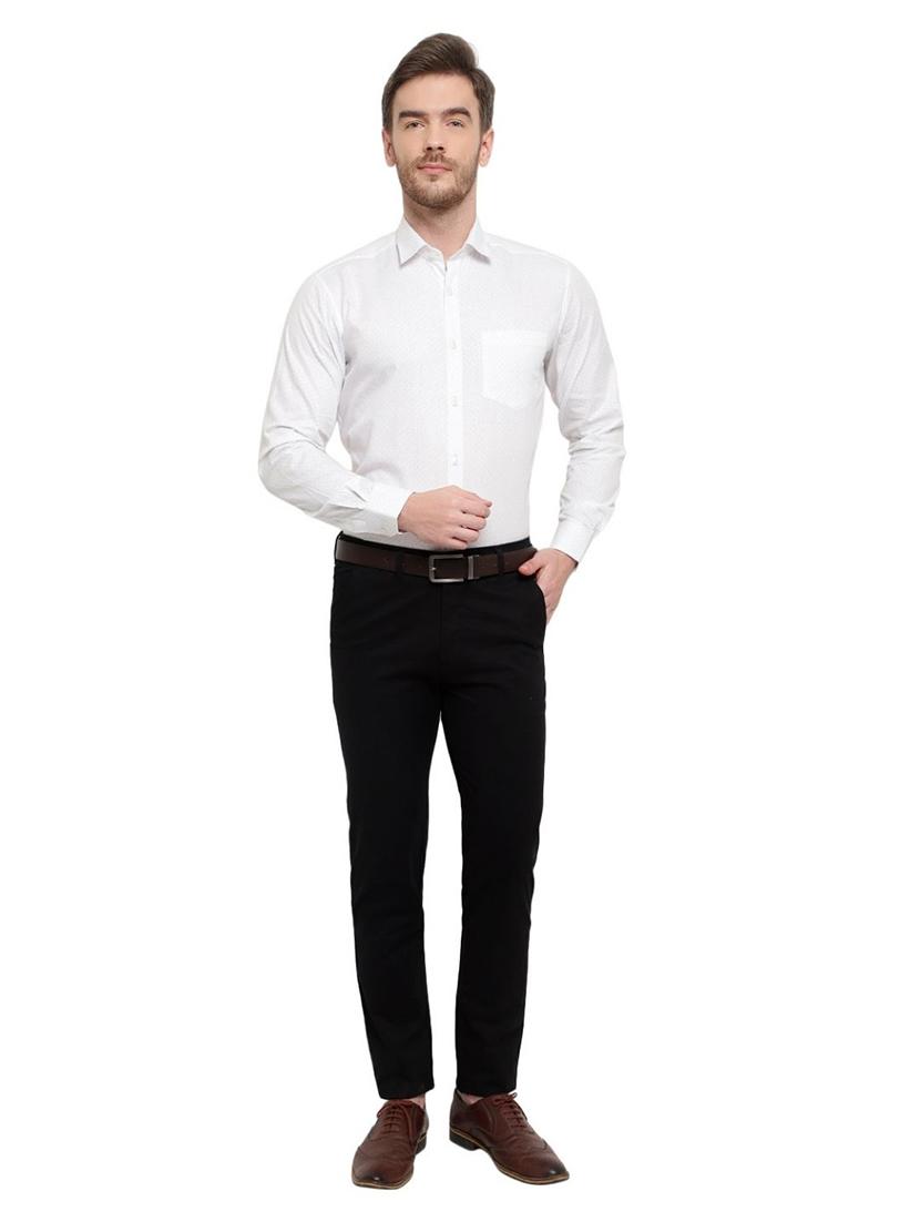 white printed formal shirt - 18030692 - Zoom Image - 4