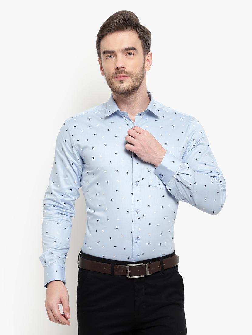 blue printed formal shirt - 18030695 - Zoom Image - 1