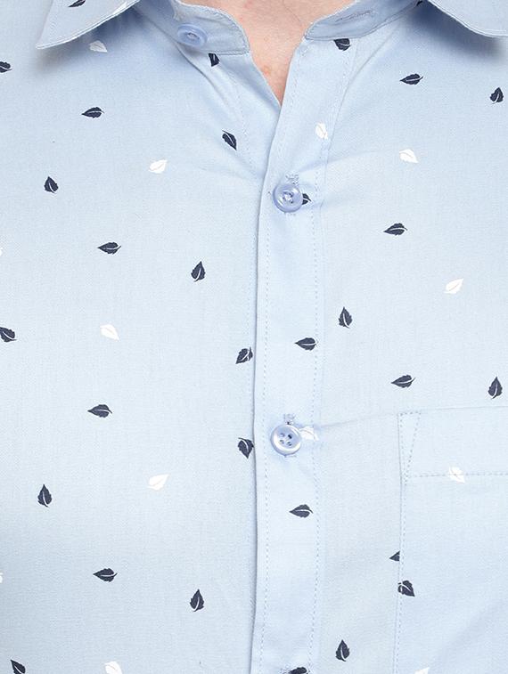 blue printed formal shirt - 18030695 - Zoom Image - 5