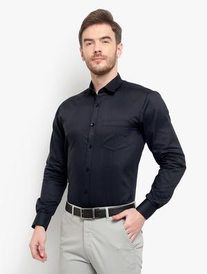 grey solid formal shirt - 18030709 - Standard Image - 2
