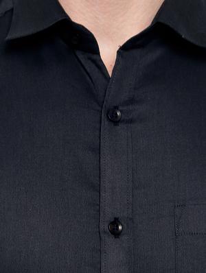 grey solid formal shirt - 18030709 - Standard Image - 5