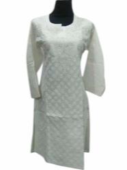 white colour cotton kurti - 18030723 - Zoom Image - 2