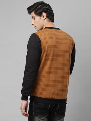 brown striped casual jacket - 18030777 - Standard Image - 3