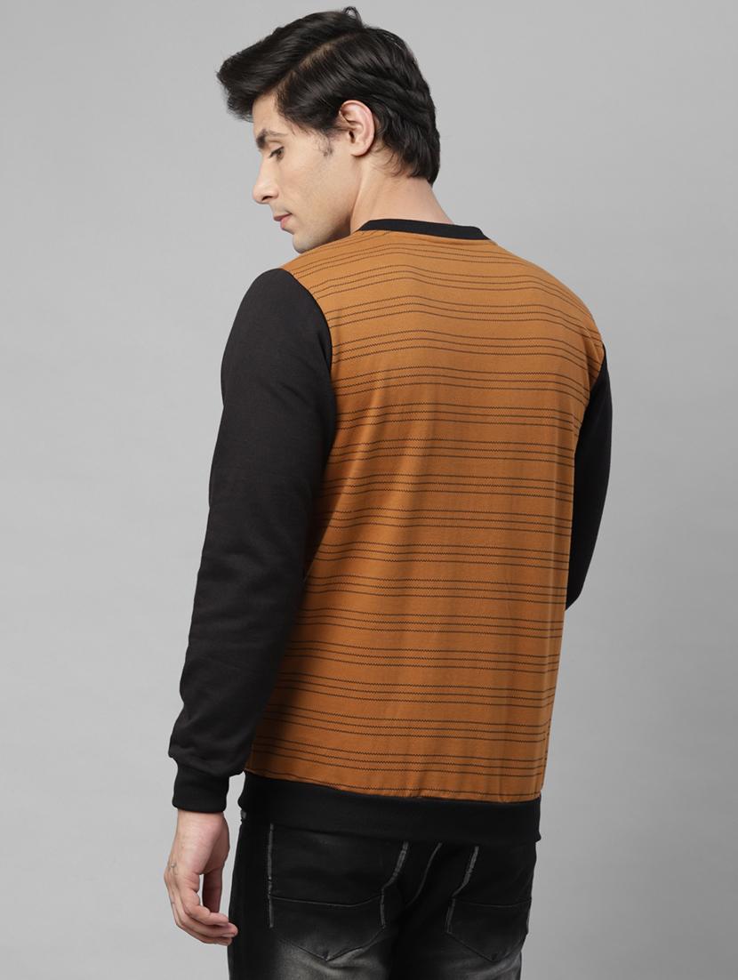 brown striped casual jacket - 18030777 - Zoom Image - 3