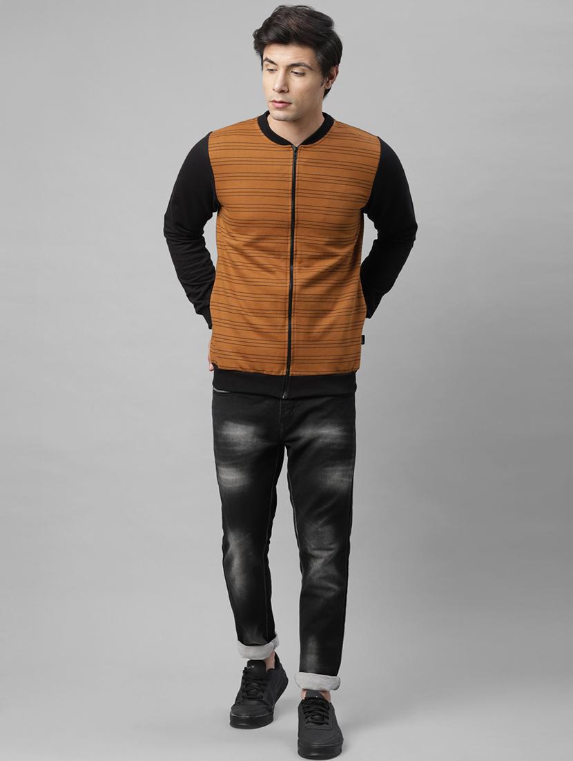 brown striped casual jacket - 18030777 - Zoom Image - 4