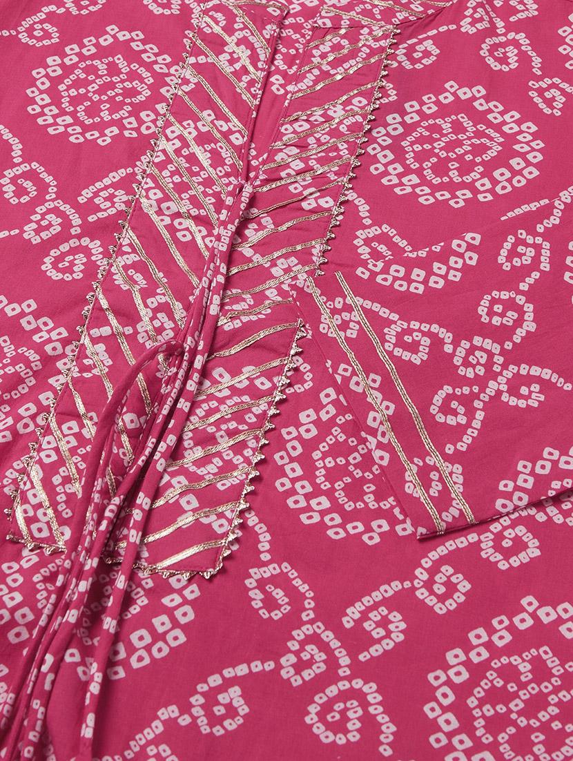pink cotton straight kurta - 18030866 - Zoom Image - 4