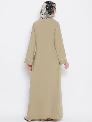 beige aline cloaks & abaya - 18031049 - Standard Image - 3