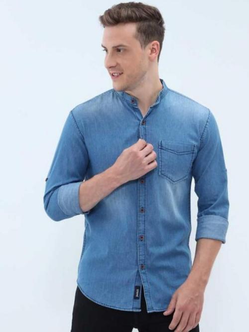 blue denim shirt - 18031148 - Standard Image - 1