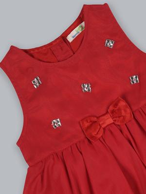 red embellished frock - 18031414 - Standard Image - 3
