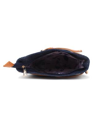 blue canvas regular handbag - 18031439 - Standard Image - 3
