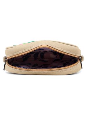 beige canvas regular sling bag - 18031441 - Standard Image - 3