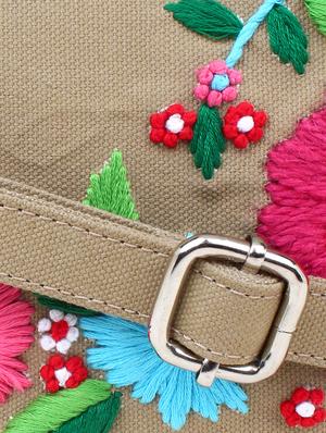 beige canvas regular sling bag - 18031441 - Standard Image - 4