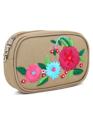 beige canvas regular sling bag - 18031441 - Standard Image - 5