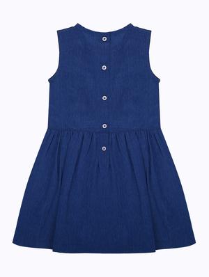 blue solid frock - 18031586 - Standard Image - 2