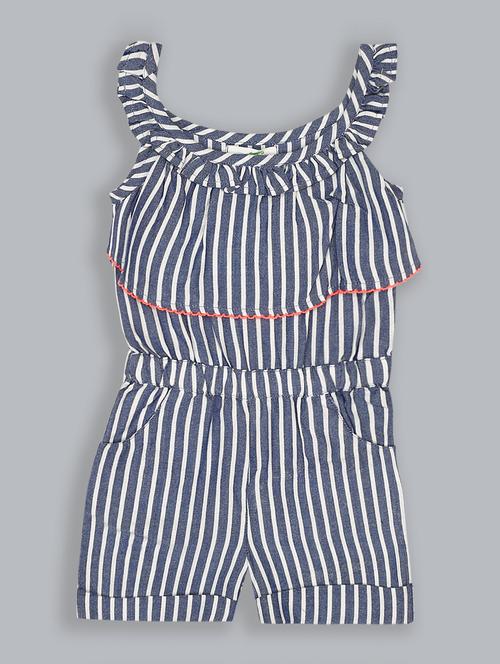 grey striped playsuits - 18031592 - Standard Image - 1